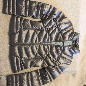 Silver Bernardo packable down coat